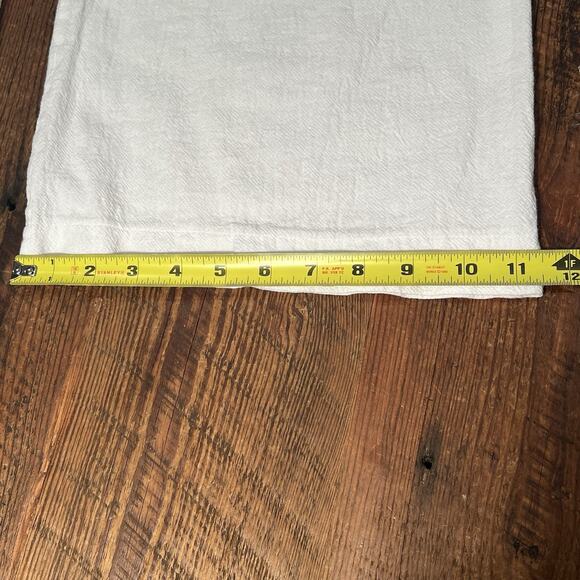 Chico's Wide Leg Pants White Textured Cotton Large Pull On Elastic Waist FLAW - Picture 12 of 15